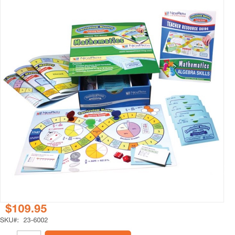 $30 NEW NEVER USED NEWPATH ALGEBRA SKILLS GAME SET FOR MIDDLE AND HIGH SCHOOL. - Picture 1 of 6